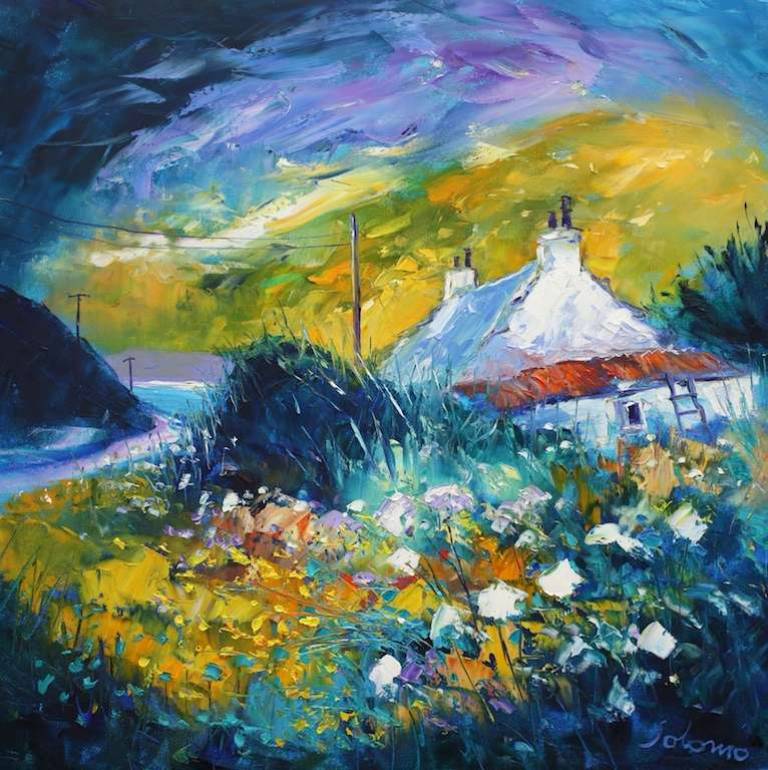 Evening Storm At Westport Kintyre 24x24 - John Lowrie Morrison