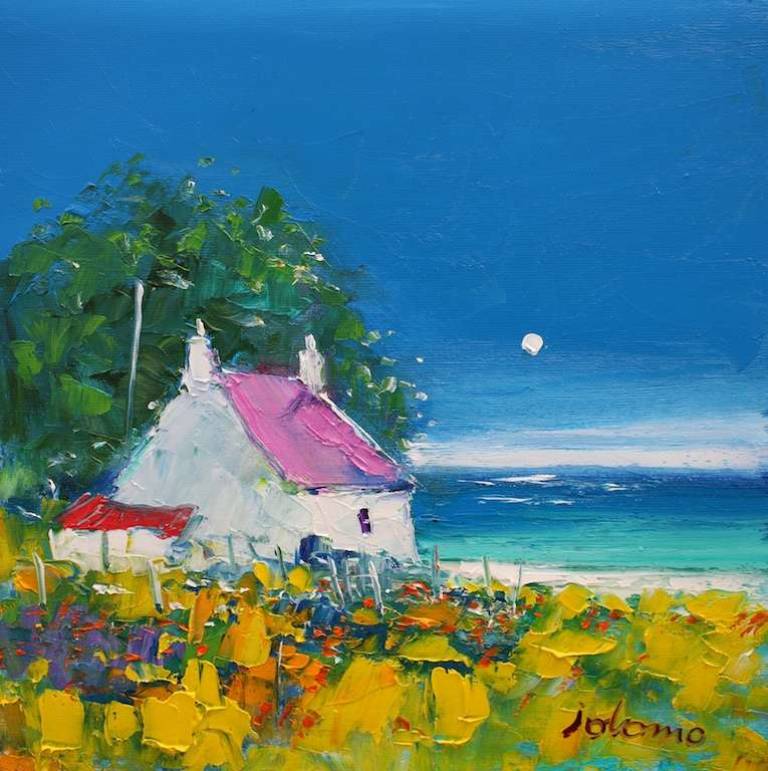 Eveninglight Isle Of Skye Tarskavaig 12x12 - John Lowrie Morrison