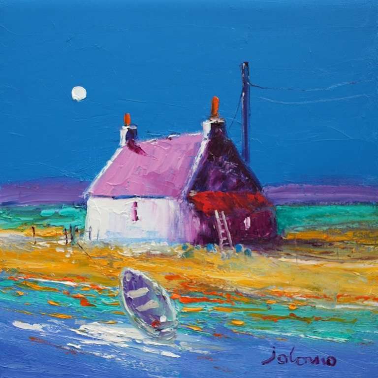 On The Edge Benbecula 12x12 - John Lowrie Morrison