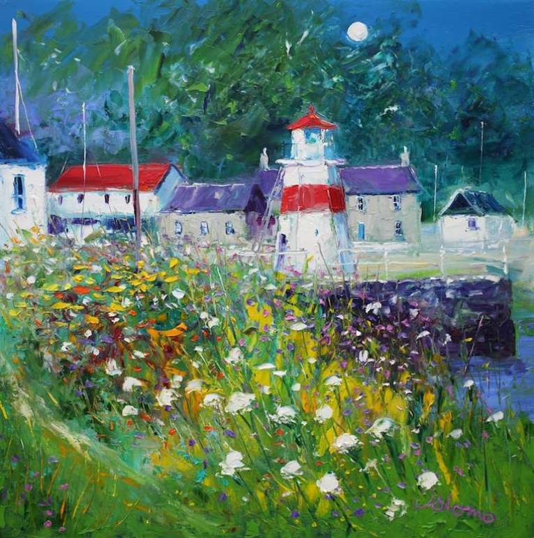 Path To The Wee Lighthouse At Crinan 24x24 - John Lowrie Morrison