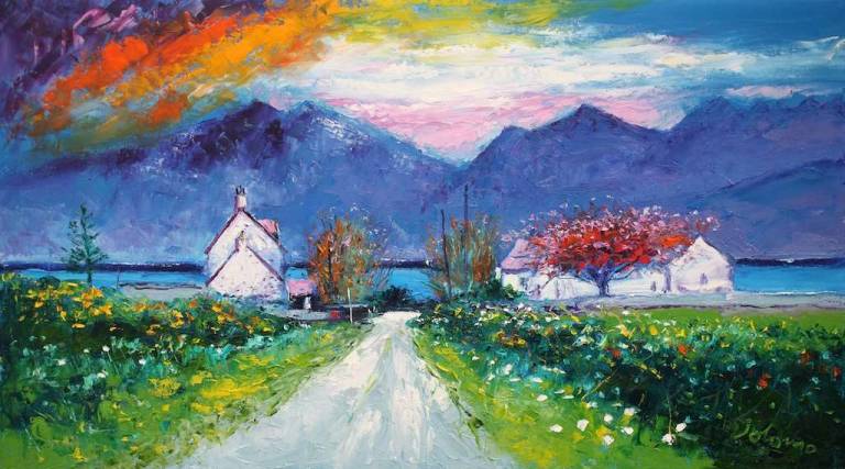A Spring Storm Straad Isle Of Bute 18x32 - John Lowrie Morrison