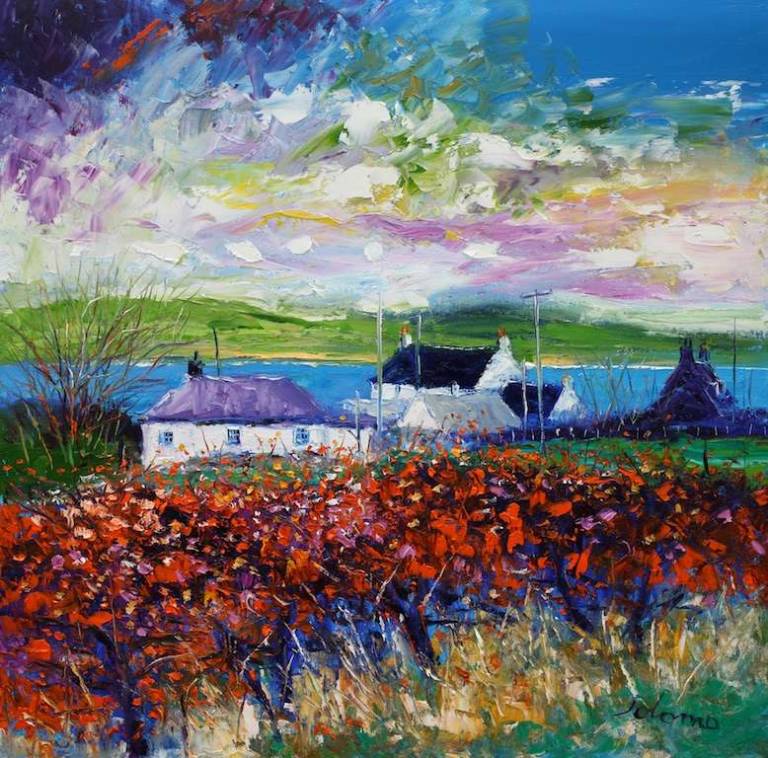 Stormy Skies Isle of Bute 24x24 - John Lowrie Morrison