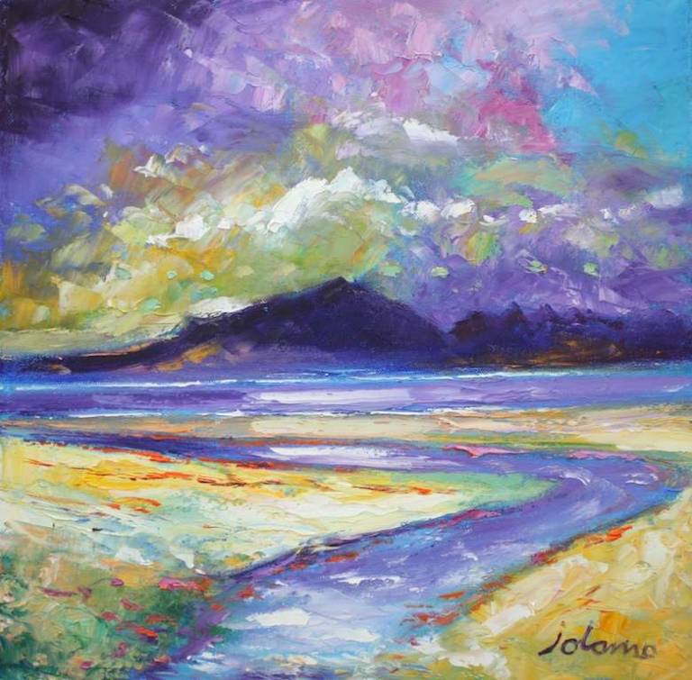Storm Passing Scalpsie Bay - Bute 16x16 - John Lowrie Morrison