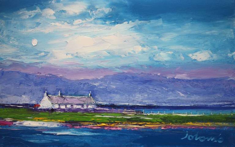 Summer Eveninglight St Ninian's - Bute 10x16 - John Lowrie Morrison