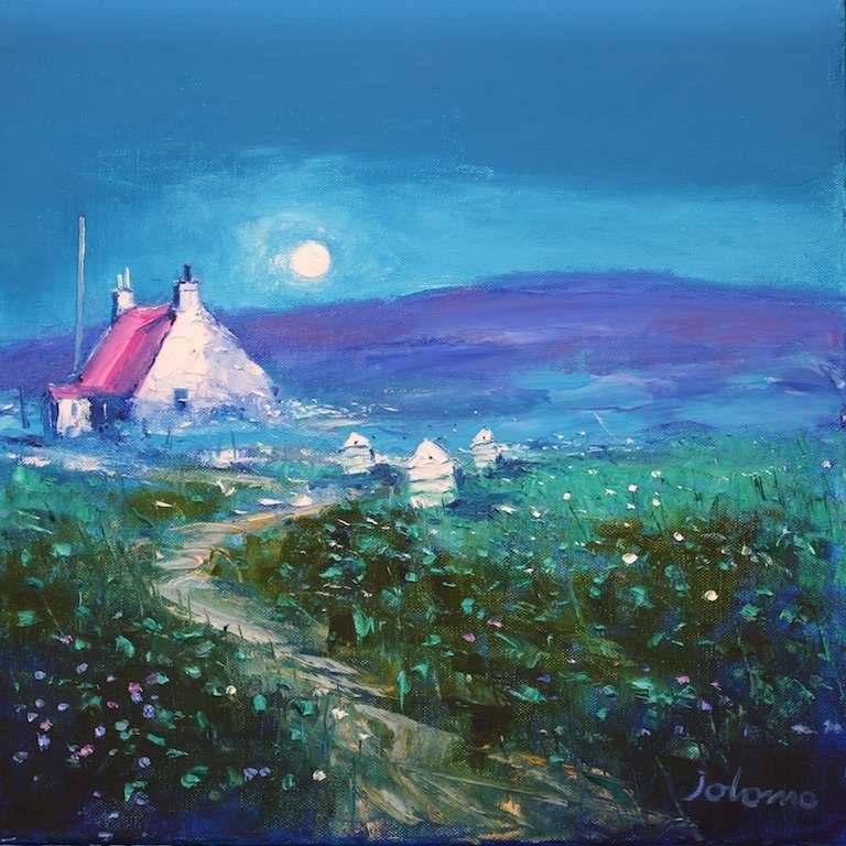 An Evening Gloaming In The Hebrides 16x16 - SOLD - John Lowrie Morrison