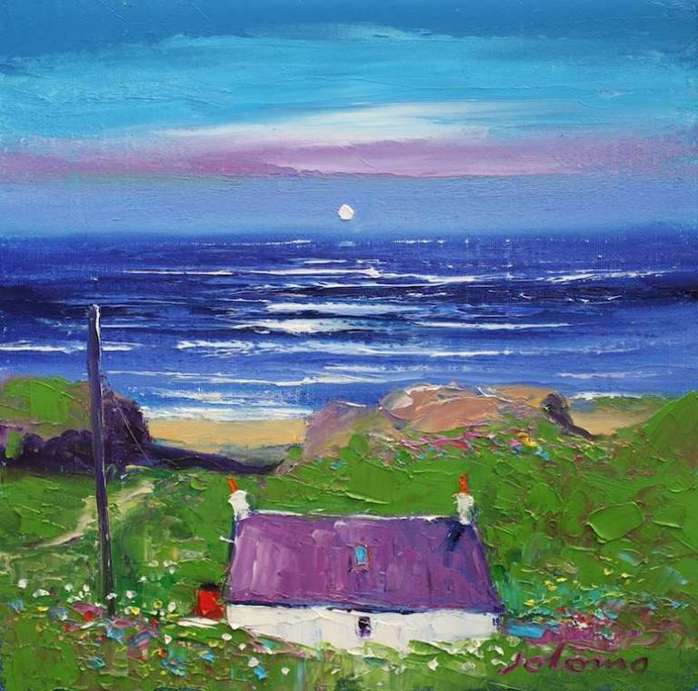 Evening Gloaming Westport Kintyre 12x12 - SOLD - John Lowrie Morrison