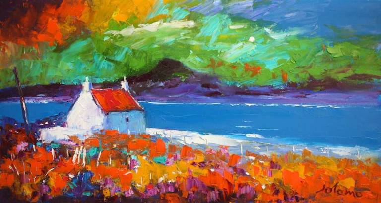 After The Thunder Storm Iona Looking To Ben More 16x30 - John Lowrie Morrison