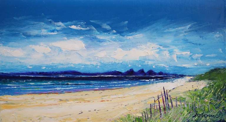 Machrihanish Beach Looking To The paps Of jura 10x18 - John Lowrie Morrison