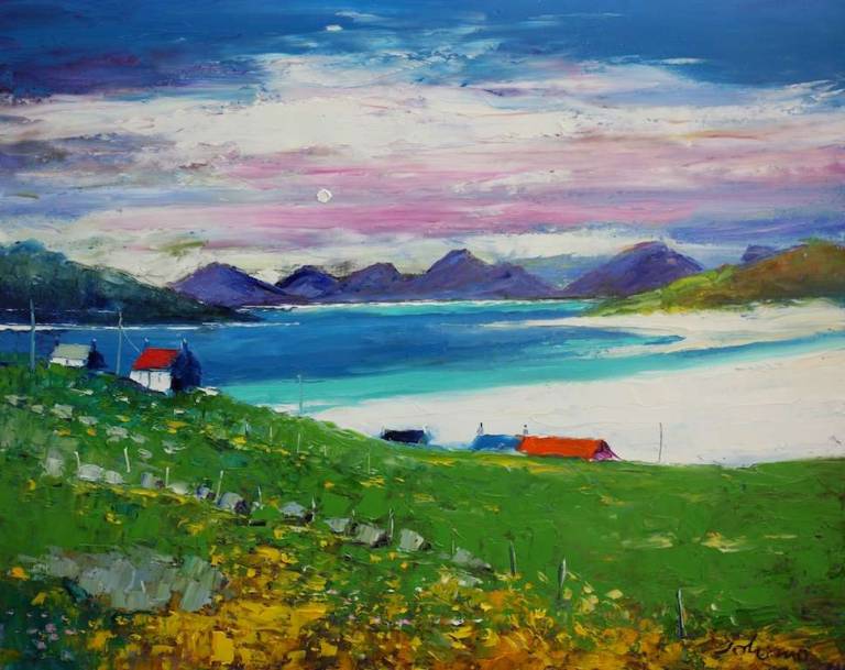 Eveninglight Luskentyre Isle Of Harris 24x30 - John Lowrie Morrison