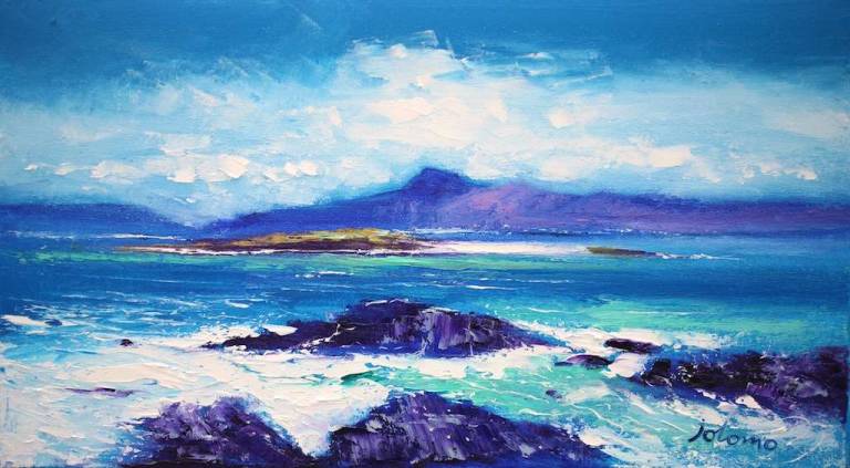 Iona Rocks Looking To Ben More Mull 10x18 - John Lowrie Morrison