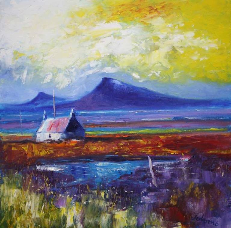 Early Morninglight Isle Of Benbecula 24x24 - John Lowrie Morrison