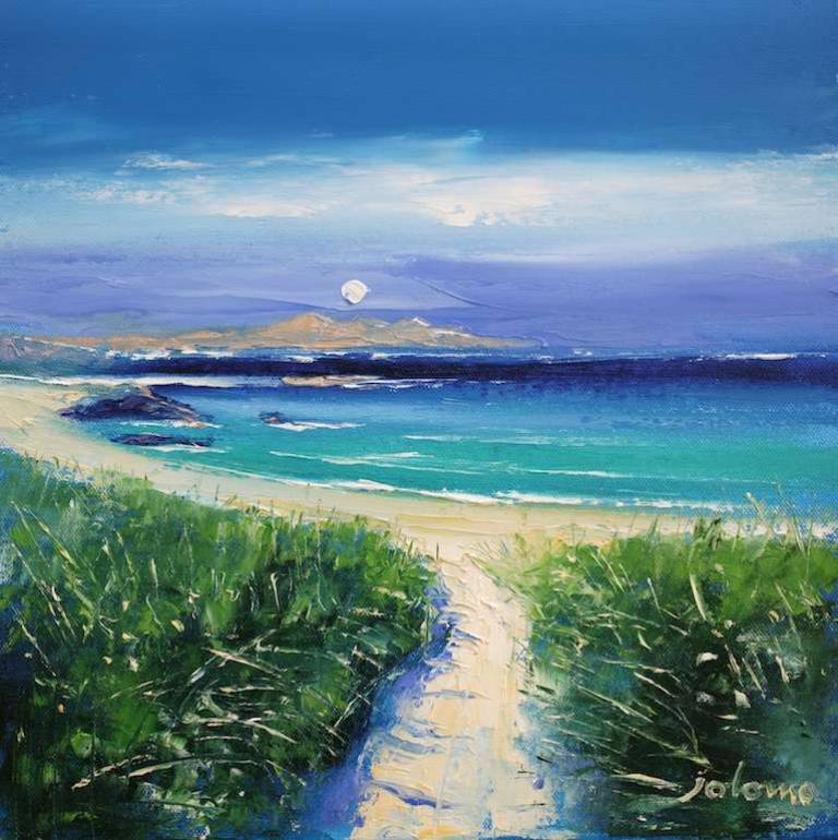 Beach Path Traigh An-T Suidhe Iona 12x12 - John Lowrie Morrison