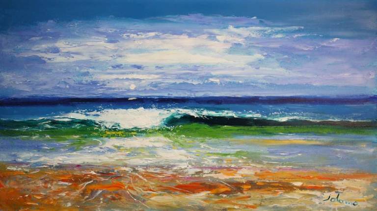 Big Breaker Traigh An-T Suidhe Iona 18x32 - John Lowrie Morrison