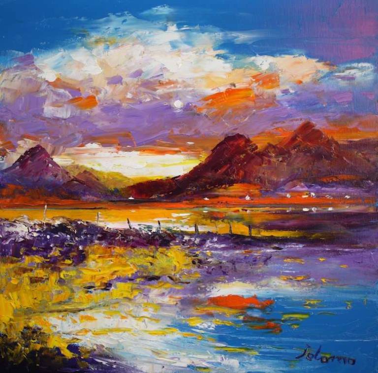 An Cliseam Isle of Harris 20x20 - John Lowrie Morrison