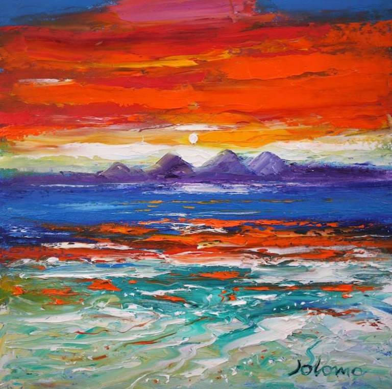 Late Eveninglight Isle of Jura 12x12 - John Lowrie Morrison