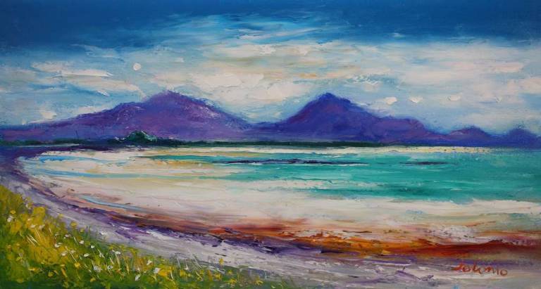 Cula Beach Isle of Benbecula 16x30 - John Lowrie Morrison