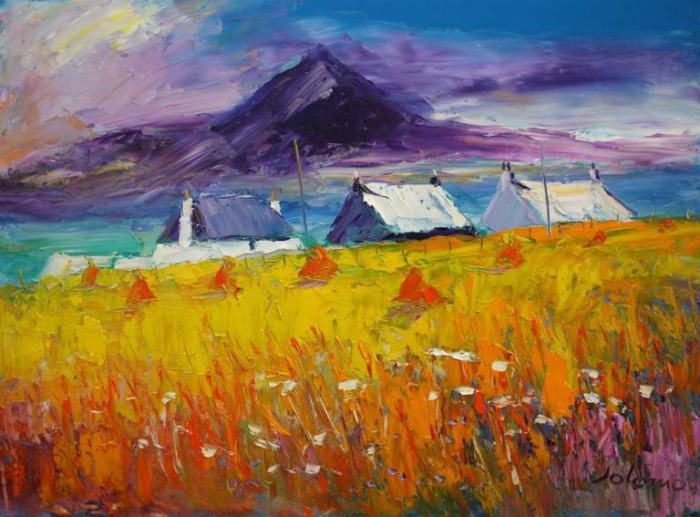 Howmore and Beinn Mhor South Uist 18x24 - John Lowrie Morrison