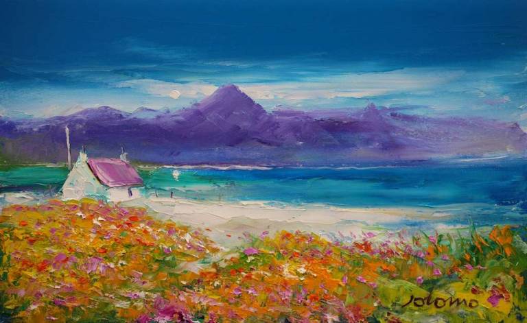 Path to the beach Benbecula 10x16 - John Lowrie Morrison