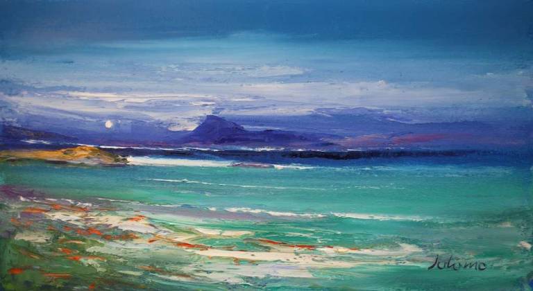 An eveninglight over Ben More Mull from Iona 10x18 - John Lowrie Morrison