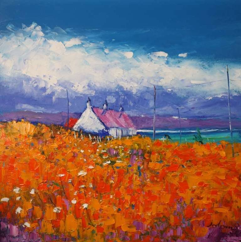 Summerlight over the Isle of Gigha 24x24 - John Lowrie Morrison