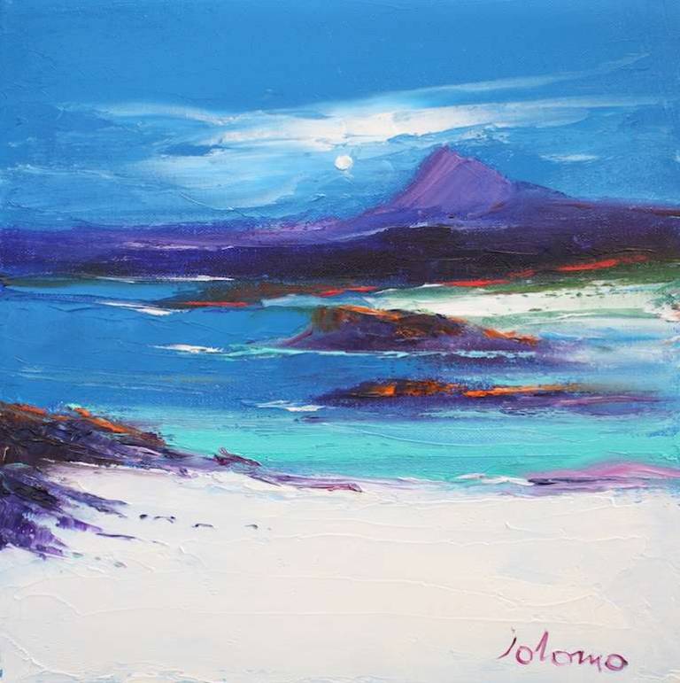 Ben More & Traigh An-T Suide  Iona 12x12 - John Lowrie Morrison