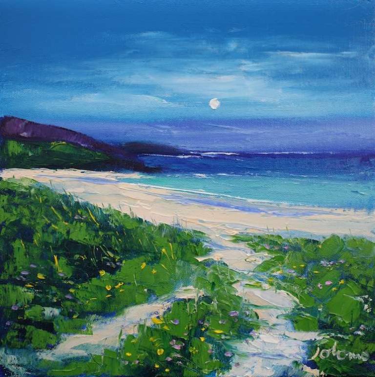 Traigh Eais Beach Isle of Barra 12x12 - John Lowrie Morrison