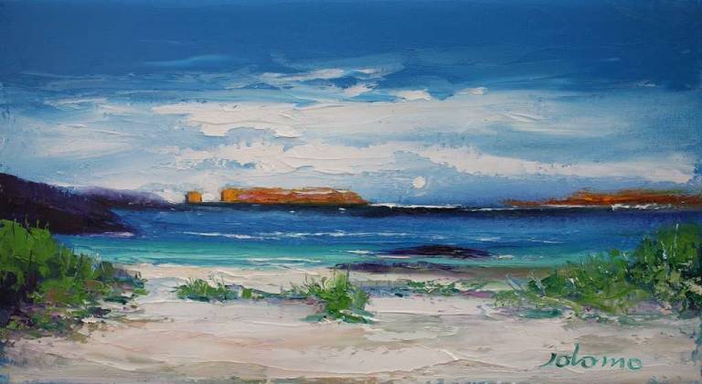 Eveninglight Bosta Beach Isle of Lewis 10x18 - John Lowrie Morrison