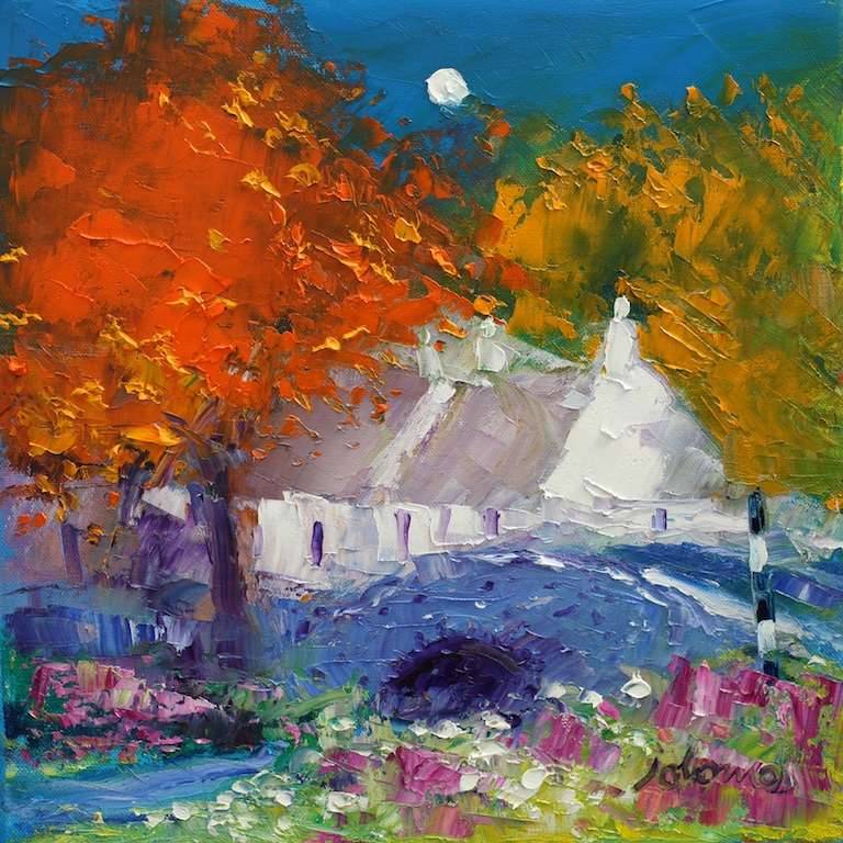 Autumnlight Grogport Kintyre 12x12 - John Lowrie Morrison