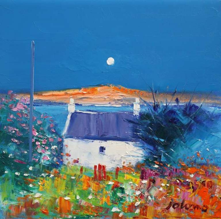 The red gate Isle of Iona 16x16 - John Lowrie Morrison
