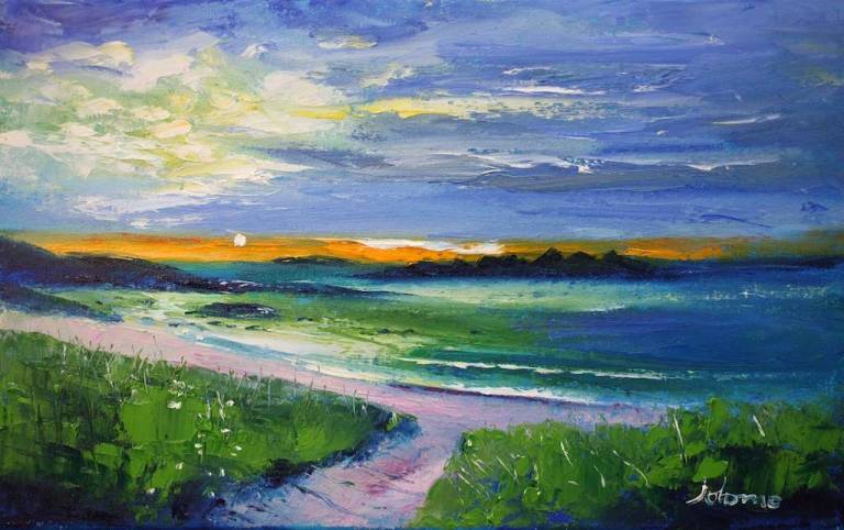 Eveninglight Traigh An-t Suidhe Isle of Iona 10x16 - John Lowrie Morrison