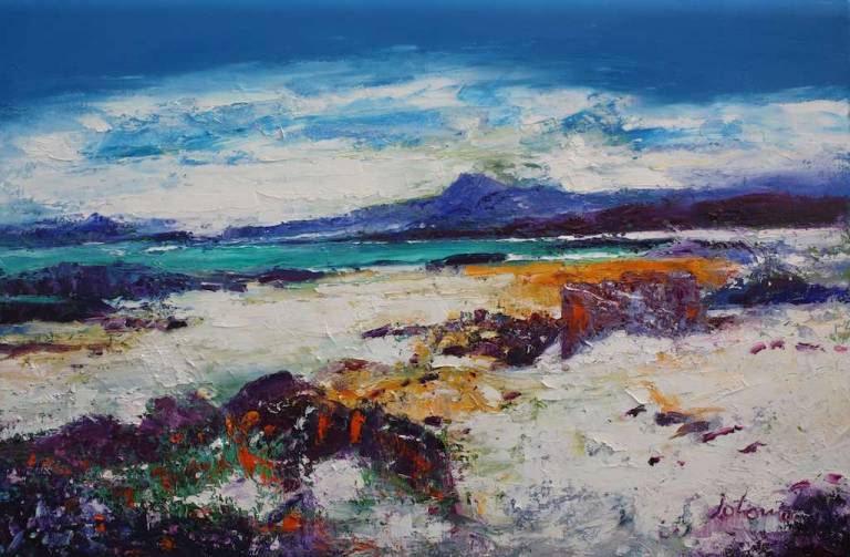 Rocky shore Traigh An-t Suidhe Iona 24x36 - John Lowrie Morrison