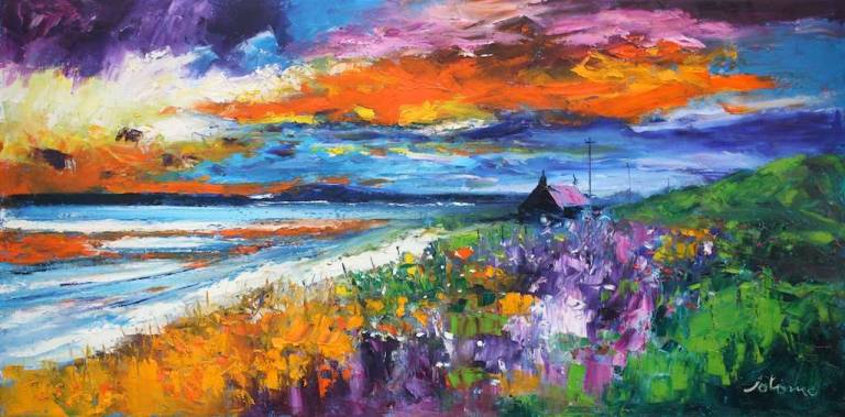 Evening storm Loch Gruinart Isle of Islay 20x40 - John Lowrie Morrison