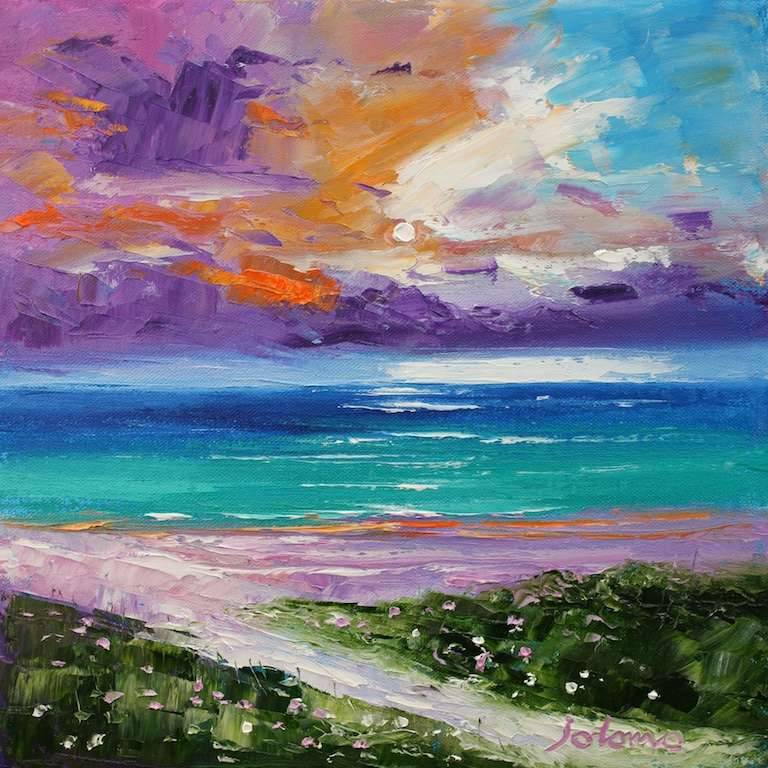 Path to the Maze Beach Isle of Tiree 12x12 - John Lowrie Morrison