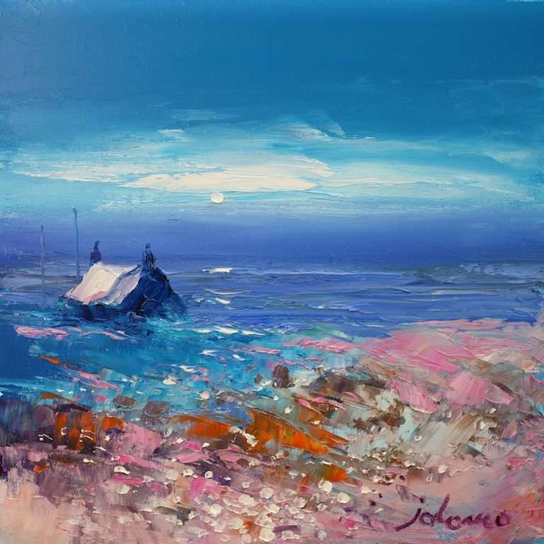 Soft eveninglight Isle of Bute 12x12 - John Lowrie Morrison