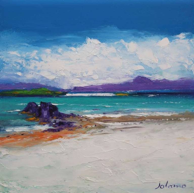 Summerlight over Isle of Iona 16x16 - John Lowrie Morrison