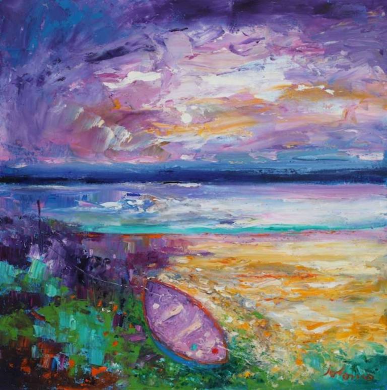 Stormy light Isle of Gigha 24x24 - John Lowrie Morrison