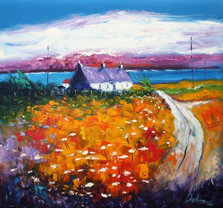 Morning autumnlight Isle of Gigha 30x30 - John Lowrie Morrison