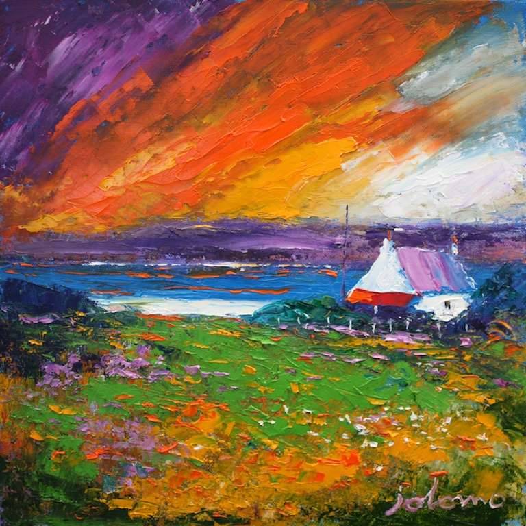 A croft on Isle of Gigha 12x12 - John Lowrie Morrison