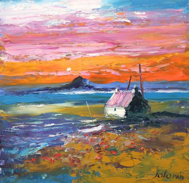 Eveninglight Isle of Benbecula 16x16 - John Lowrie Morrison