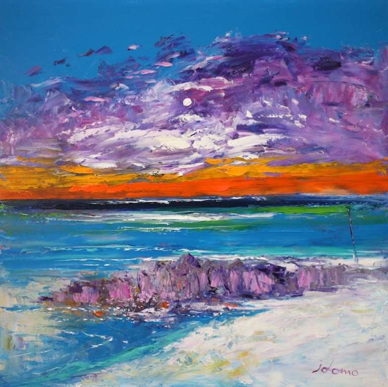 Storm passing North End Isle of Iona 24x24 - John Lowrie Morrison