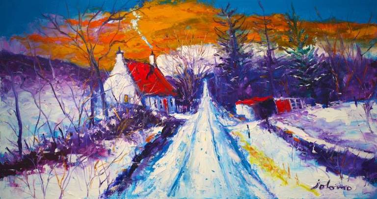 The long and winding road to Skipness 16x30 - John Lowrie Morrison