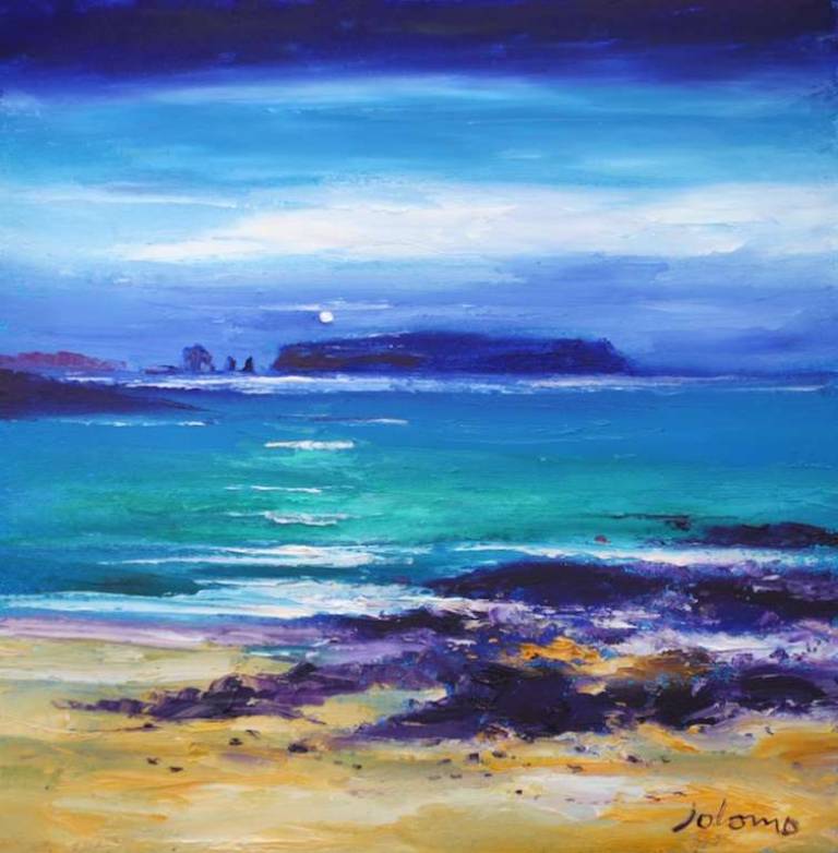 Summer eveninglight Mangersta Isle of Iona 16x16 - John Lowrie Morrison