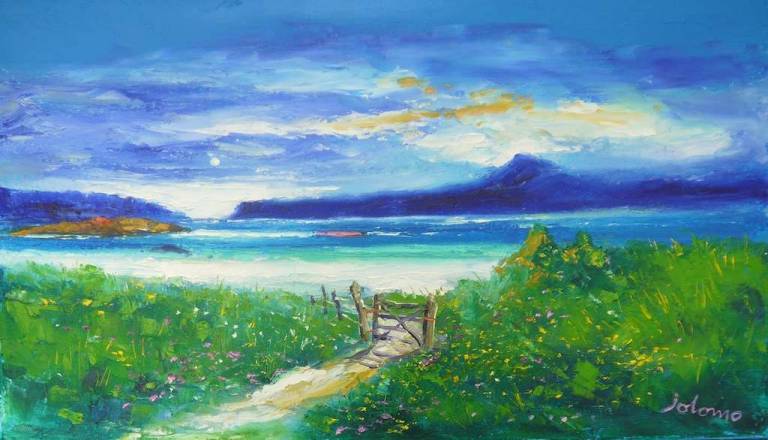 The White Strand of the monk's - Iona 14x24 - John Lowrie Morrison