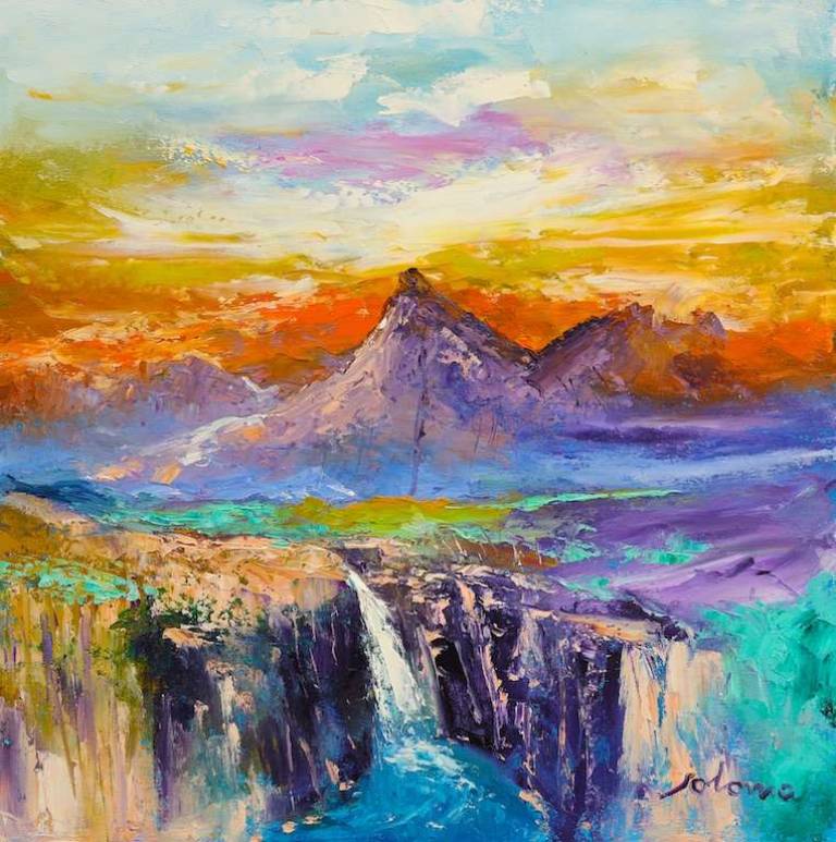 The Fairy Pools Isle of Skye 16x16 - John Lowrie Morrison