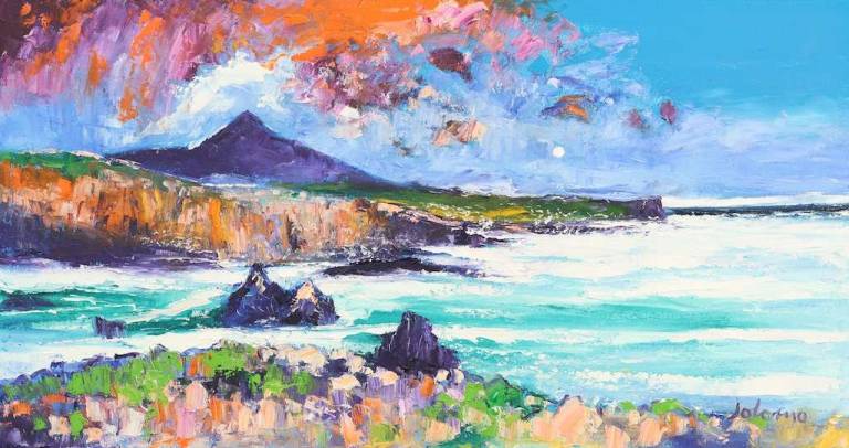 Evening storm Mangersta Isle of Lewis 16x30 - John Lowrie Morrison