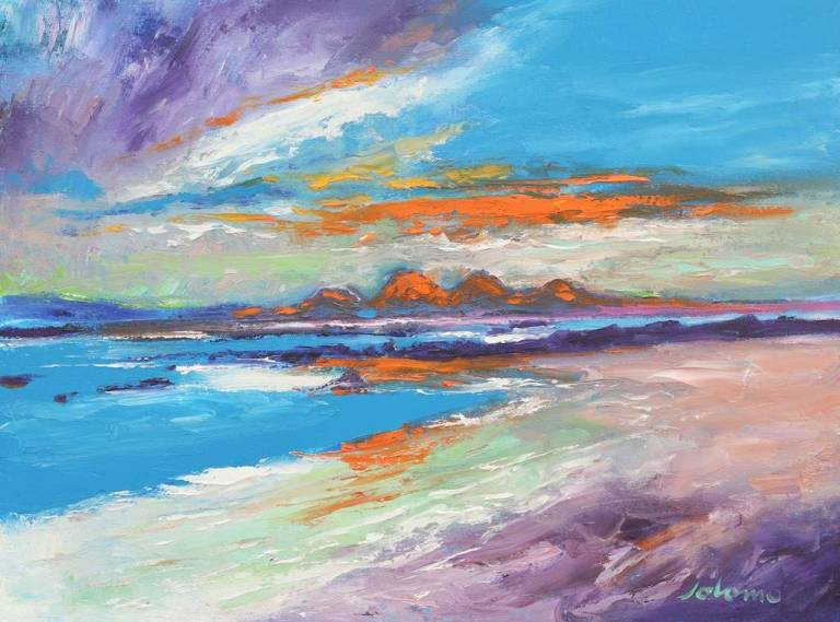 Eveninglight over The Paps of Jura 18x24 - John Lowrie Morrison