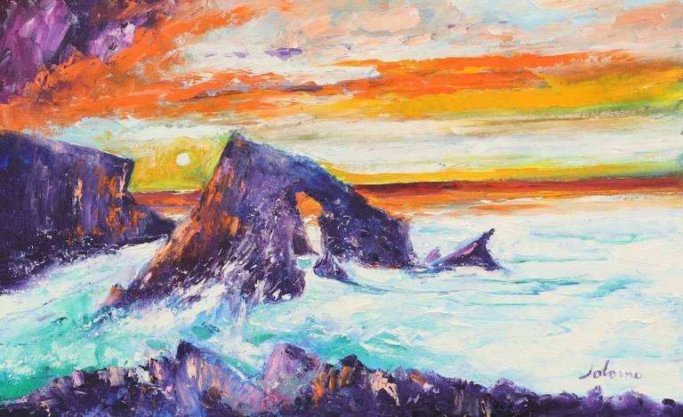 Stac a'Phris Arch Isle of Lewis 20x32 - John Lowrie Morrison