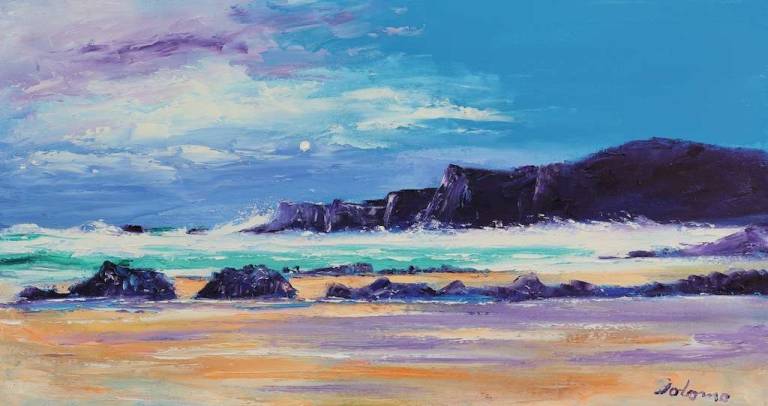 The Mangersta Cliffs eveninglight 16x30 - John Lowrie Morrison