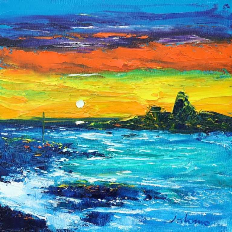 The Gauldrons Machrihanish Kintyre 12x12 - John Lowrie Morrison