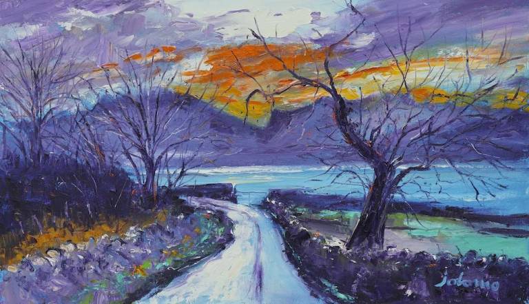 Winter on Isle of Bute 14x24 - John Lowrie Morrison